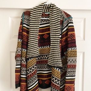 Maurices Aztec/Boho Multicolor Cardigan